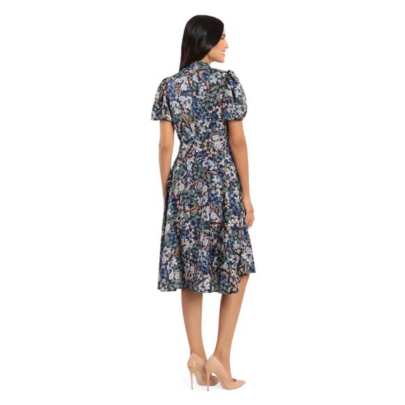 NWT Maggy London Marnette Fit & Flare Dress in Twilight Size 0 - Picture 2 of 8